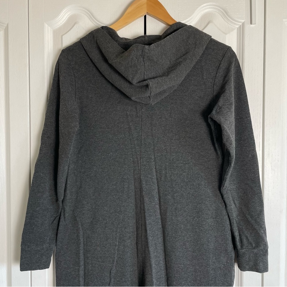 Smash + Tess Long Sleeve Hooded Jumpsuit Women’s M Charcoal Gray Zip Super Soft - Picture 9 of 15